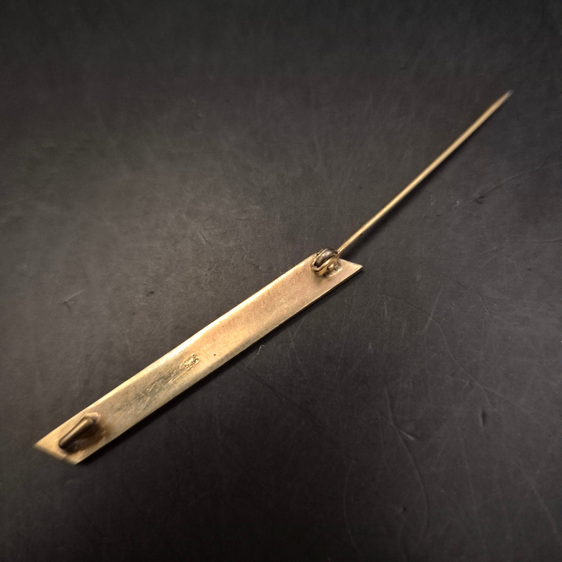 Elegante Vintage Krawattennadel / Reversnadel goldfarben - Bild 6