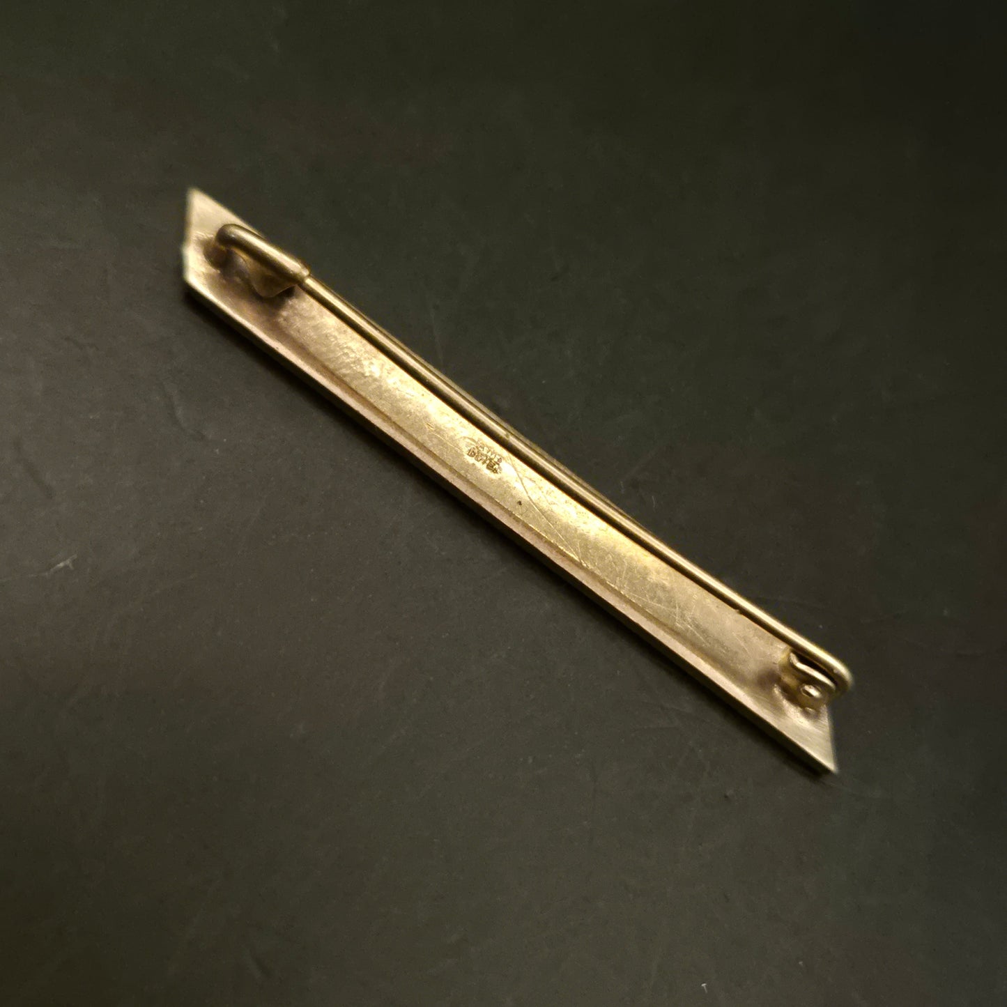 Elegante Vintage Krawattennadel / Reversnadel goldfarben - Bild 7