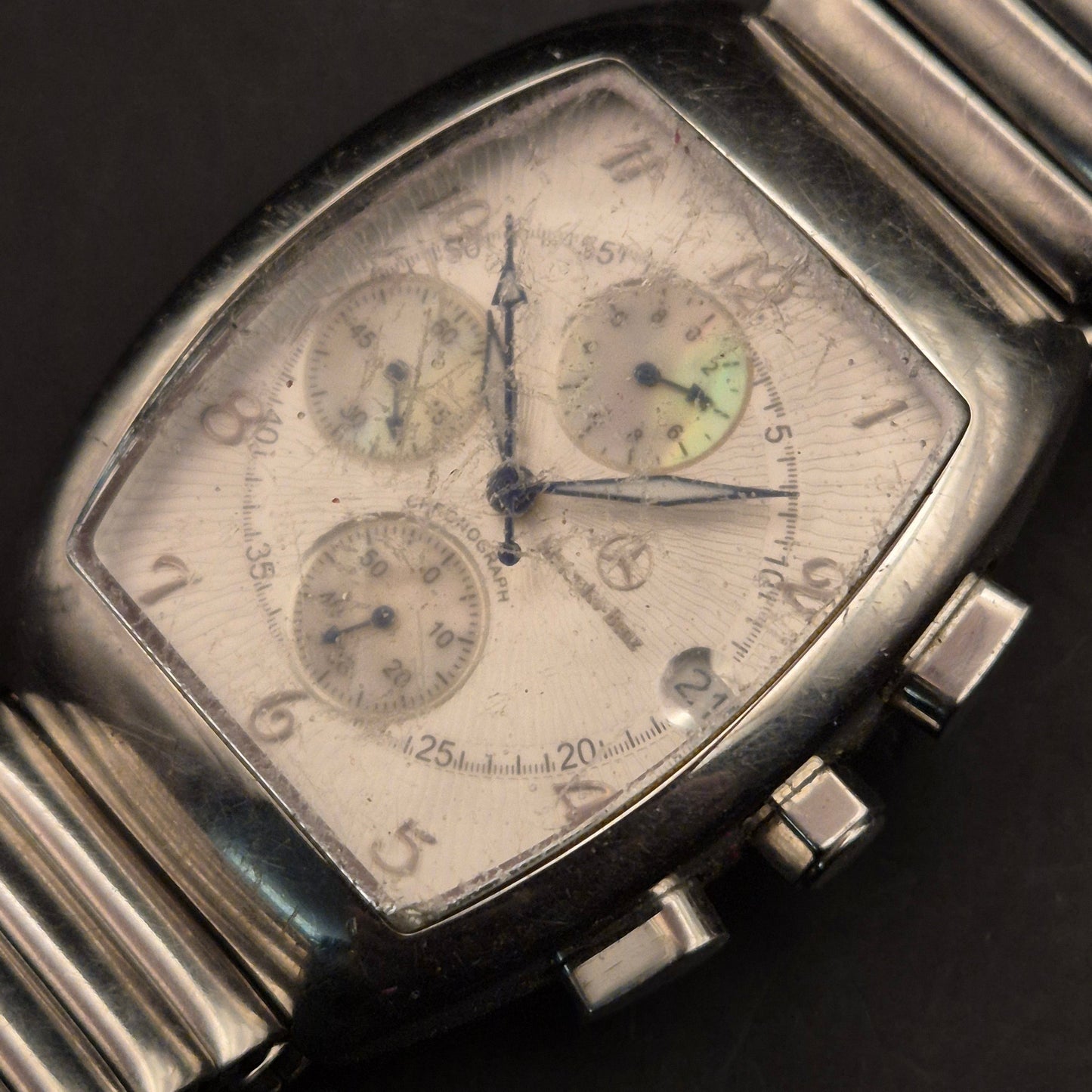 Vintage Galatea Herren Chronograph Quarzuhr mit besonderem Glas - Bild 4