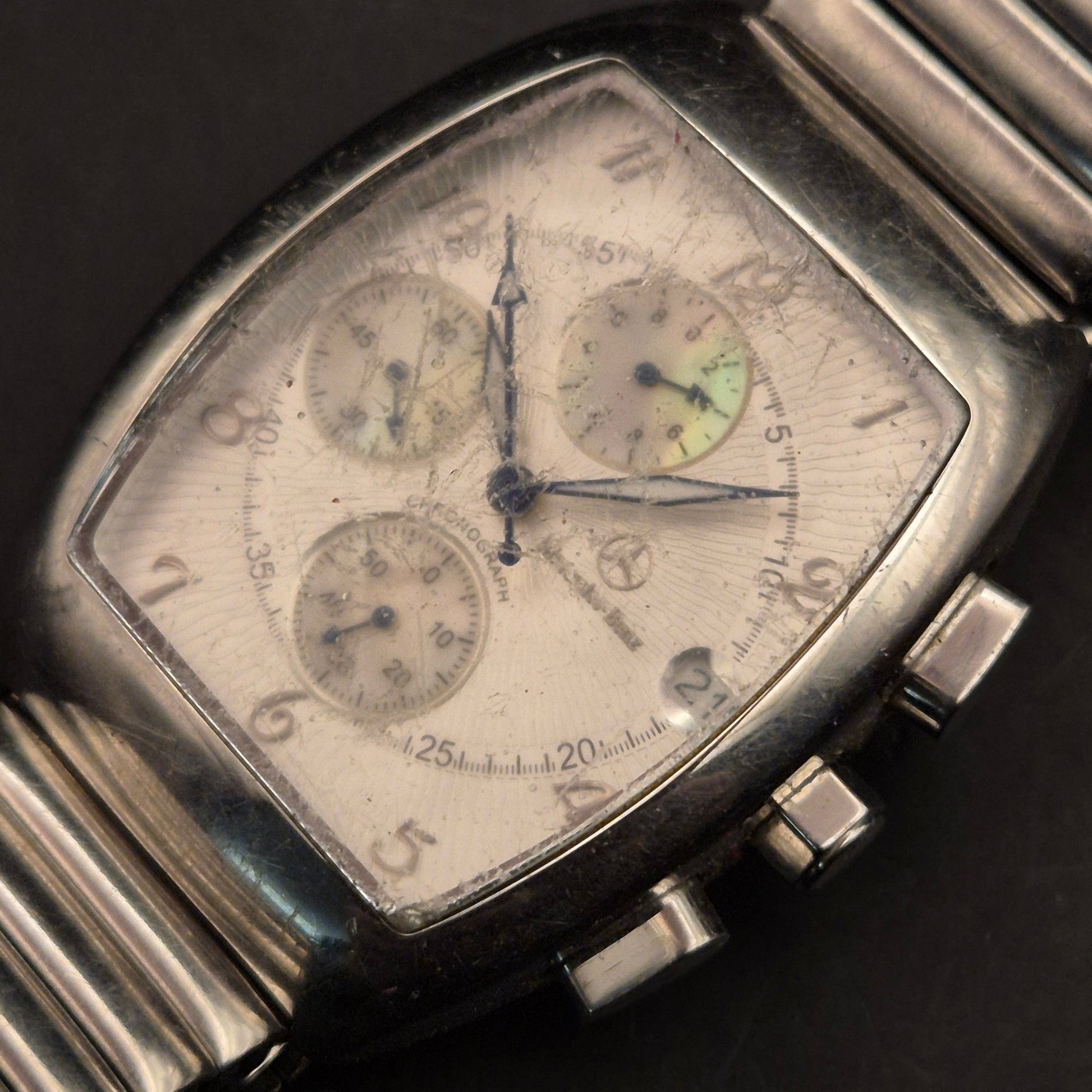 Vintage Galatea Herren Chronograph Quarzuhr mit besonderem Glas - Bild 4