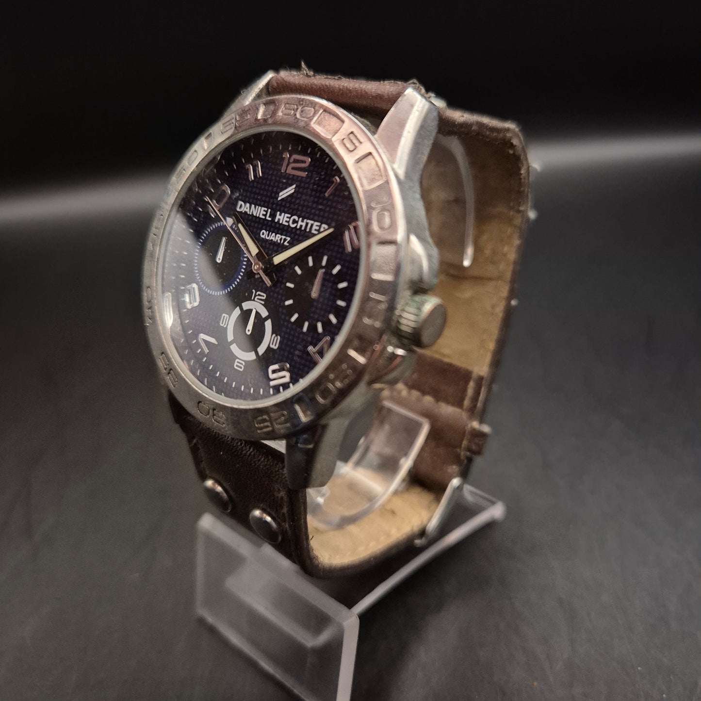 Daniel Hechter Herren Quarz-Uhr: Blaues Zifferblatt, dekorative Chrono-Anzeigen - Bild 6