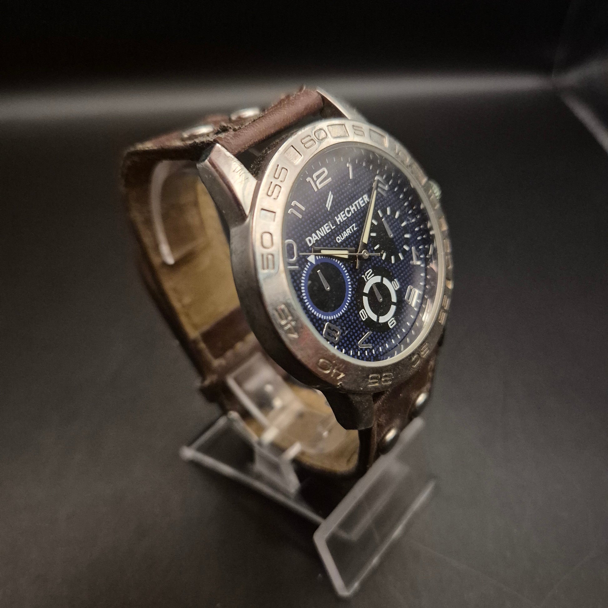 Daniel Hechter Herren Quarz-Uhr: Blaues Zifferblatt, dekorative Chrono-Anzeigen - Bild 7