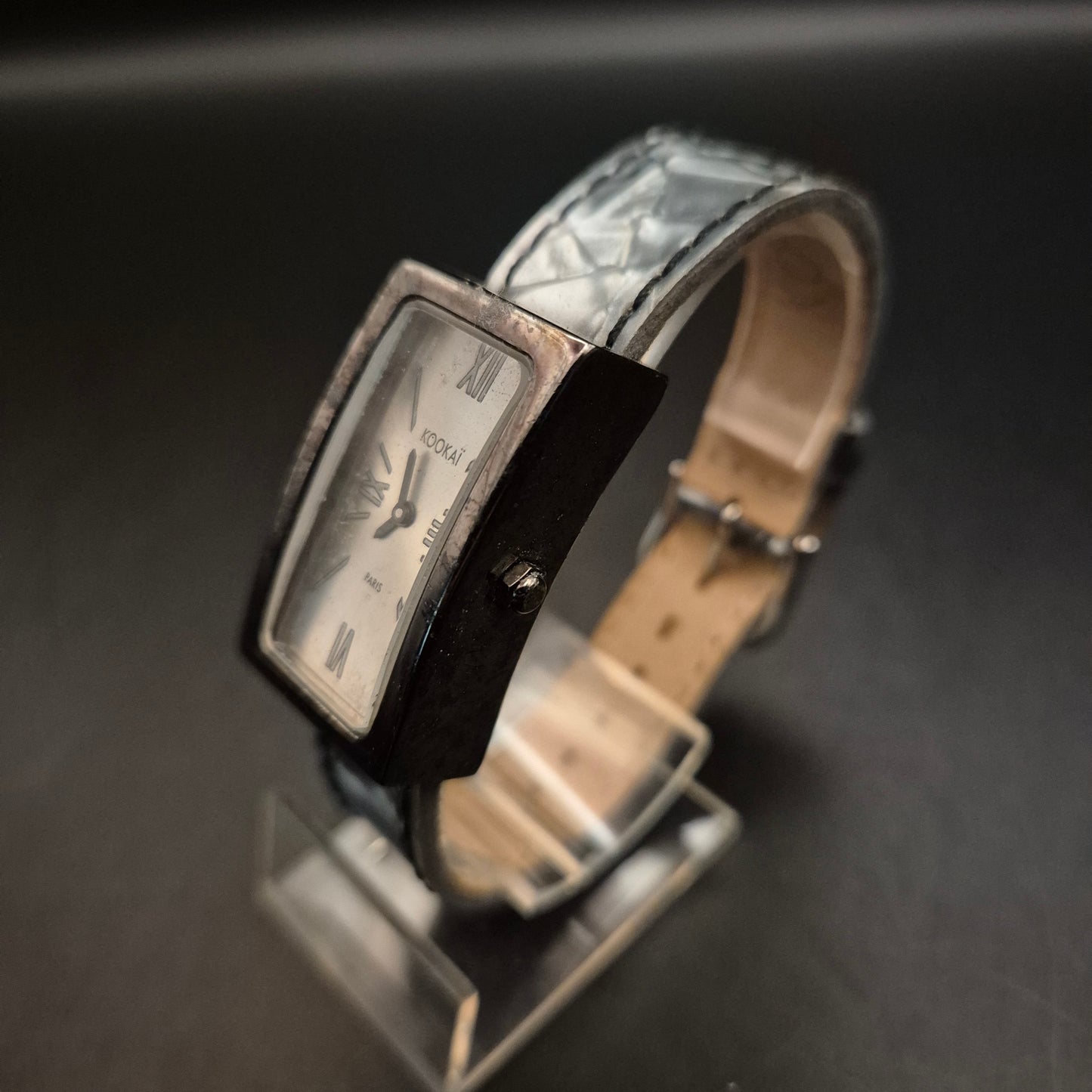 Elegante Vintage Kookai Paris Damenuhr mit strukturiertem Band - Bild 6