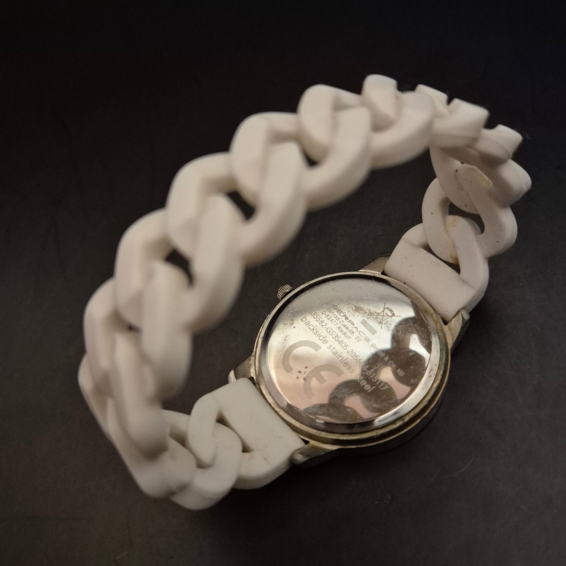 Elegante AZOZA Damenuhr: Strasslünette & weißes Silikonband - Bild 2