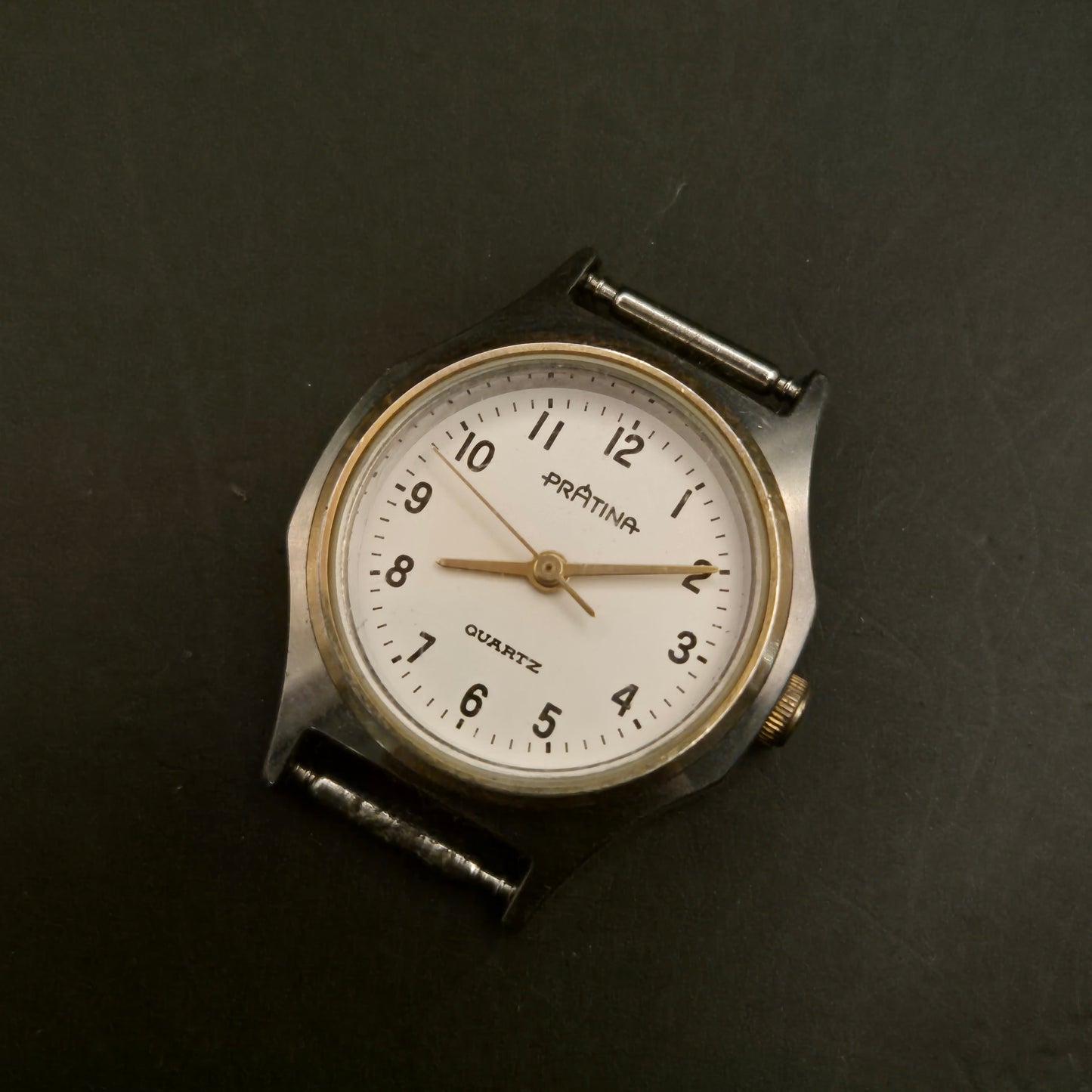 Vintage PRATINA Quarz Armbanduhr - Silber & Goldfarben, Unisex - Bild 2