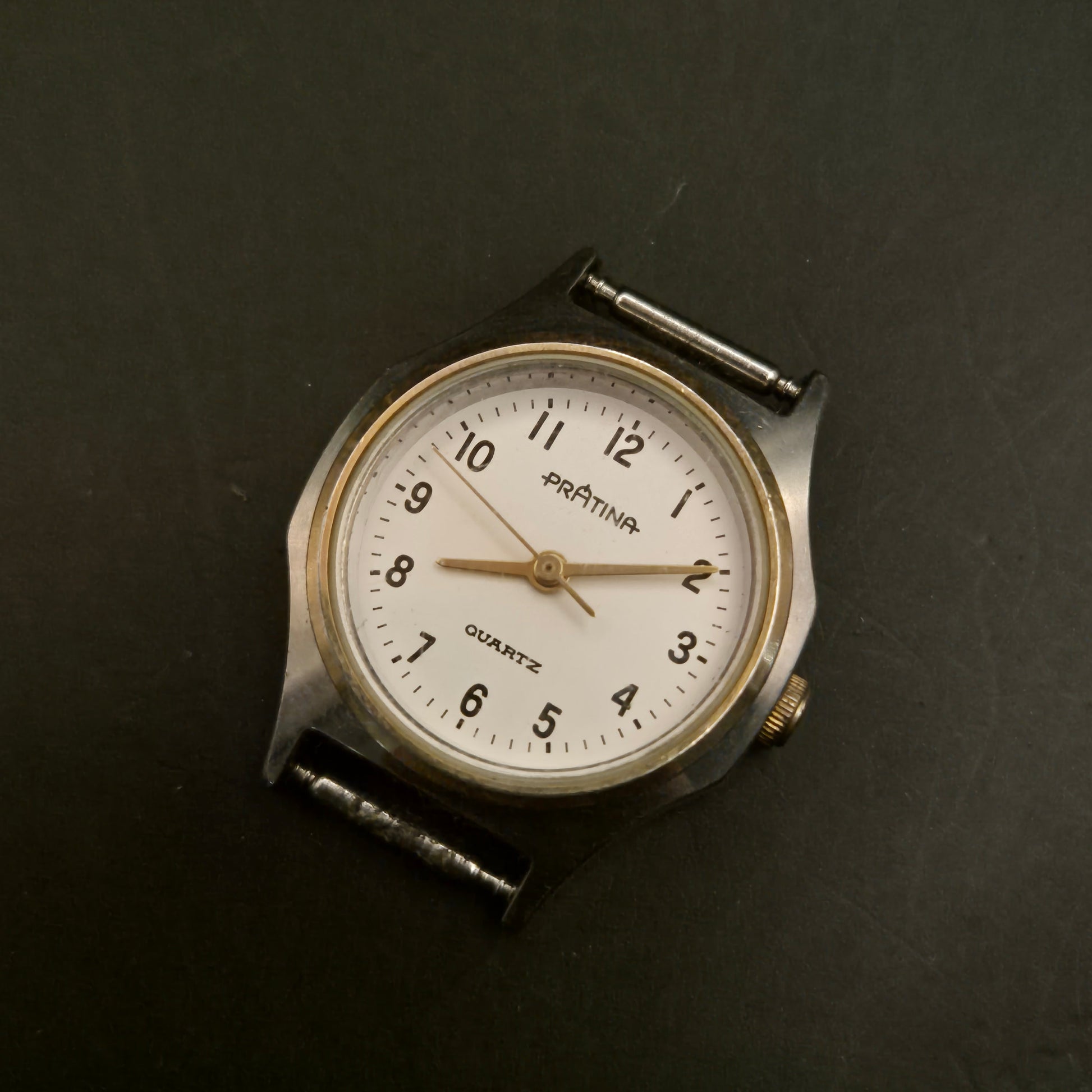 Vintage PRATINA Quarz Armbanduhr - Silber & Goldfarben, Unisex - Bild 2