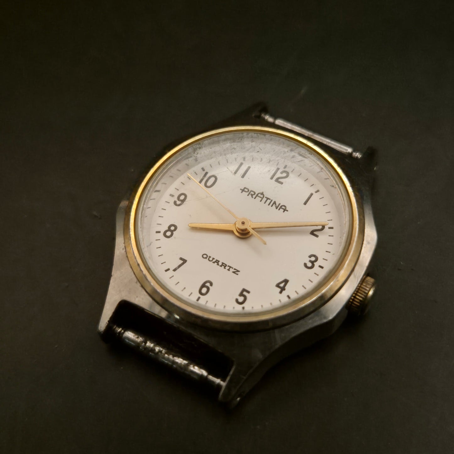 Vintage PRATINA Quarz Armbanduhr - Silber & Goldfarben, Unisex - Bild 3