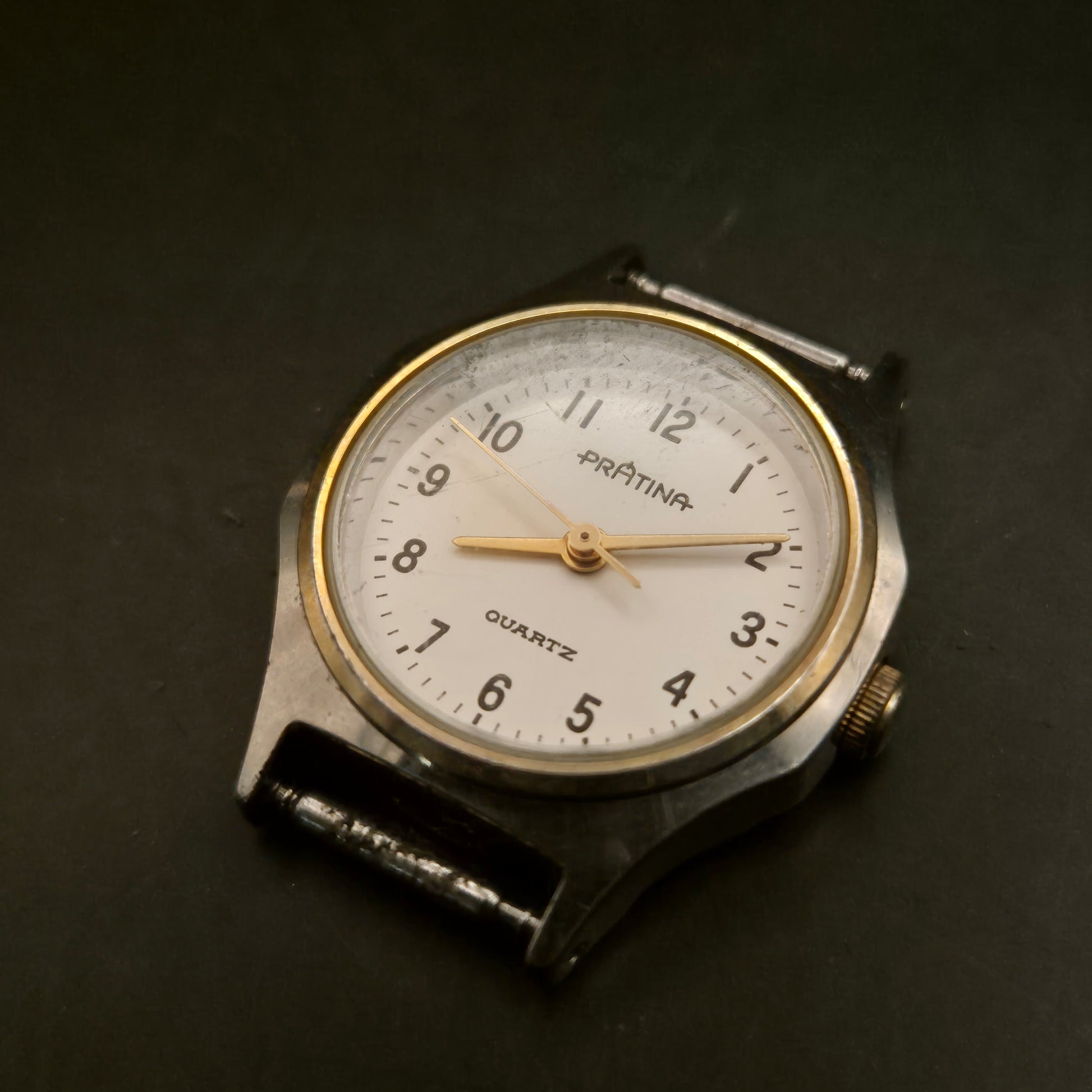 Vintage PRATINA Quarz Armbanduhr - Silber & Goldfarben, Unisex - Bild 3