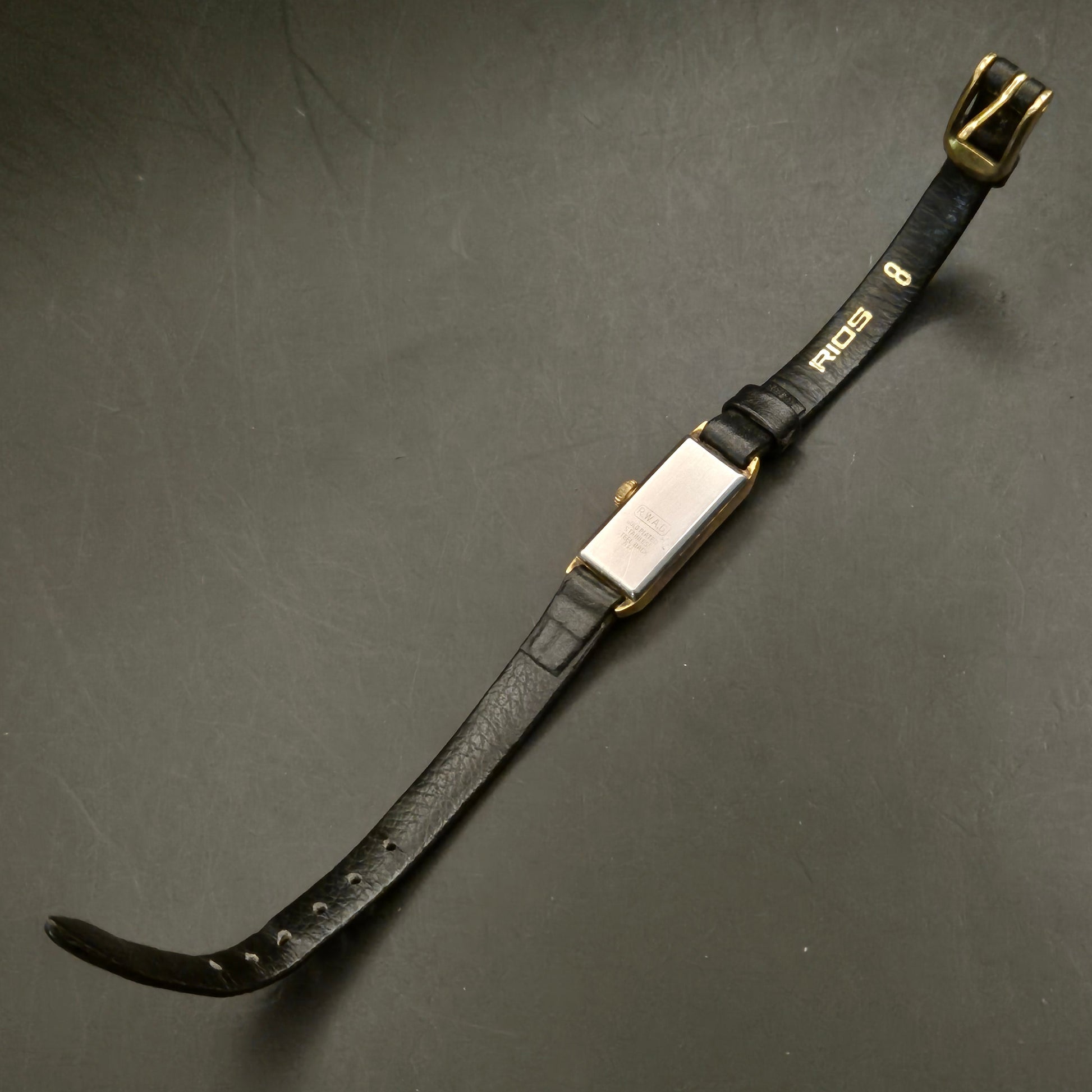 Vintage ZentRa Damenuhr, goldfarben, rechteckig - DEFEKT - Bild 5