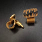 Vintage Manschettenknöpfe Gold & Silber | Elegantes Mesh-Design - Bild 3
