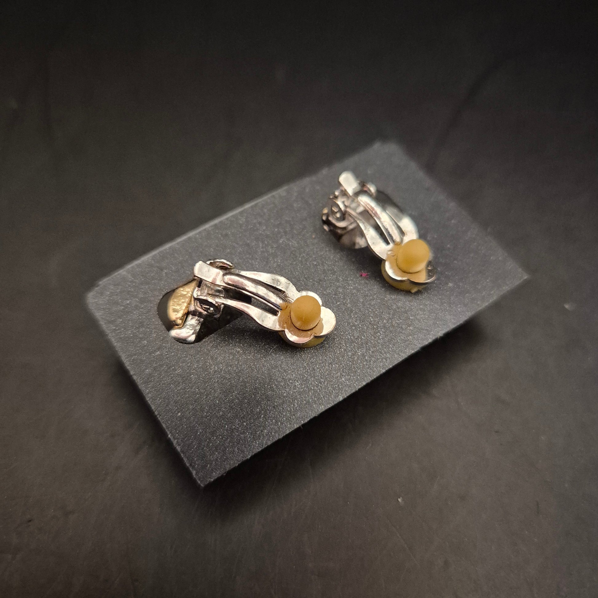 Vintage Clip-Ohrringe gold-silberfarben | Eleganter Damenschmuck - Bild 2