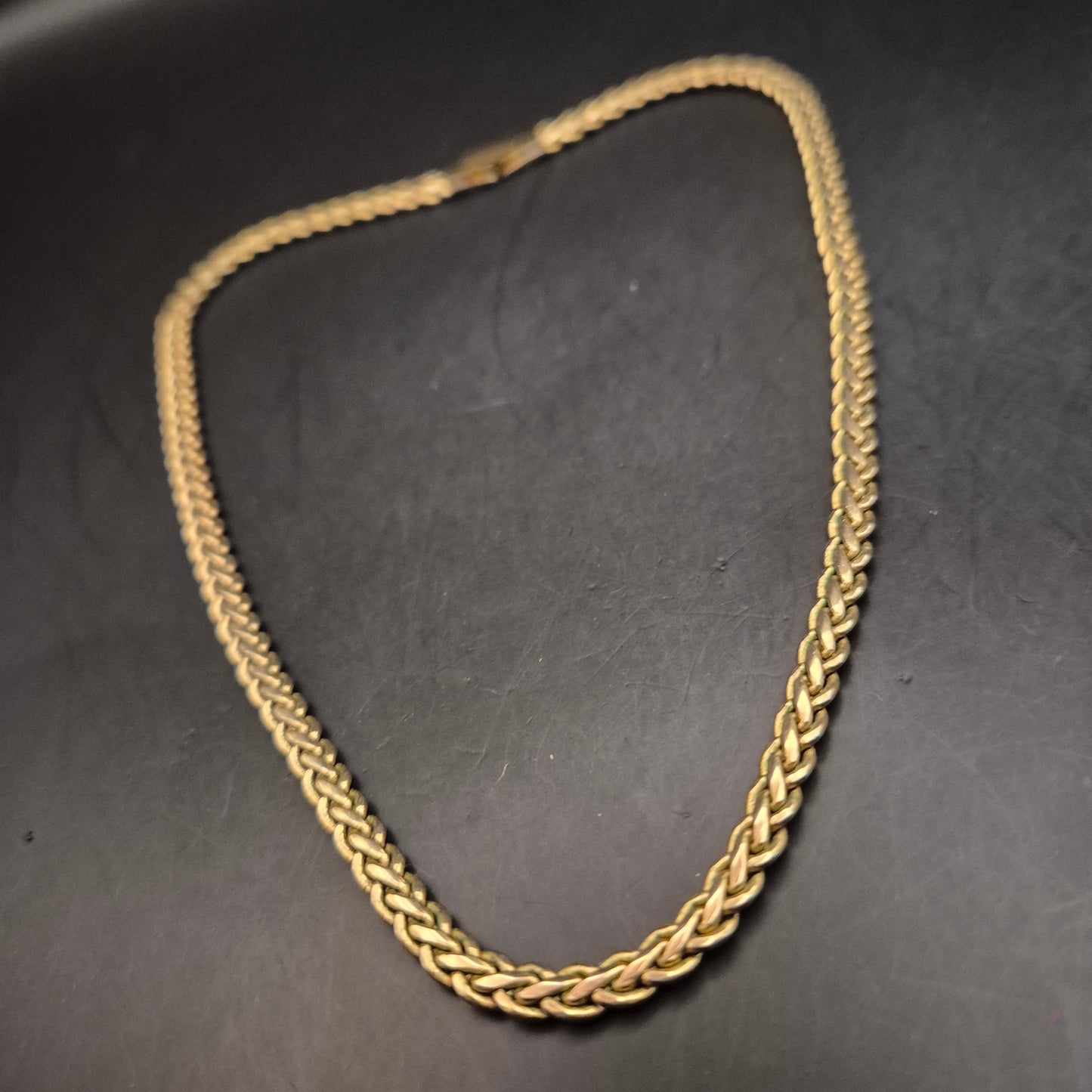 Elegante Vintage Halskette goldfarbenes Zopfketten-Design - Bild 5