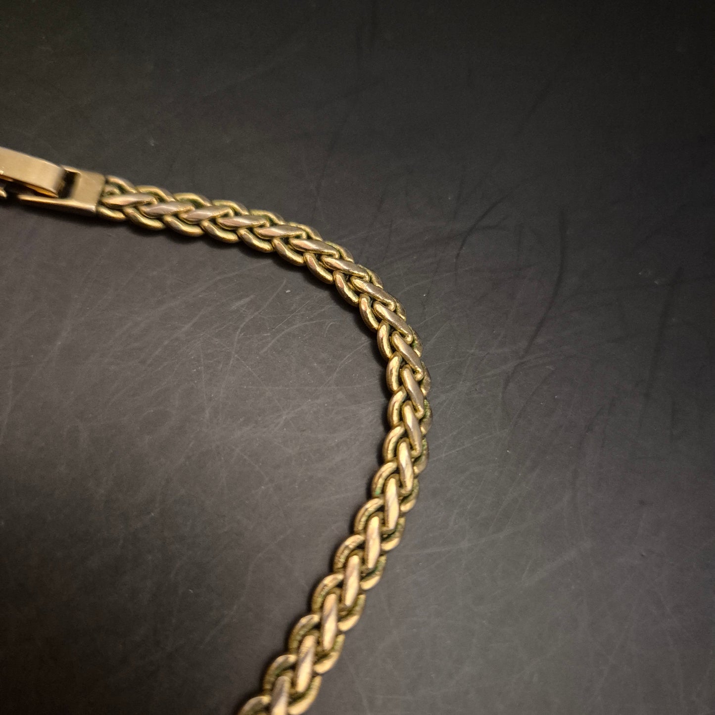 Elegante Vintage Halskette goldfarbenes Zopfketten-Design - Bild 6