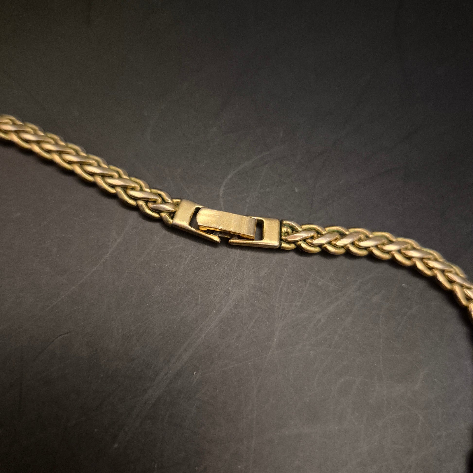 Elegante Vintage Halskette goldfarbenes Zopfketten-Design - Bild 7