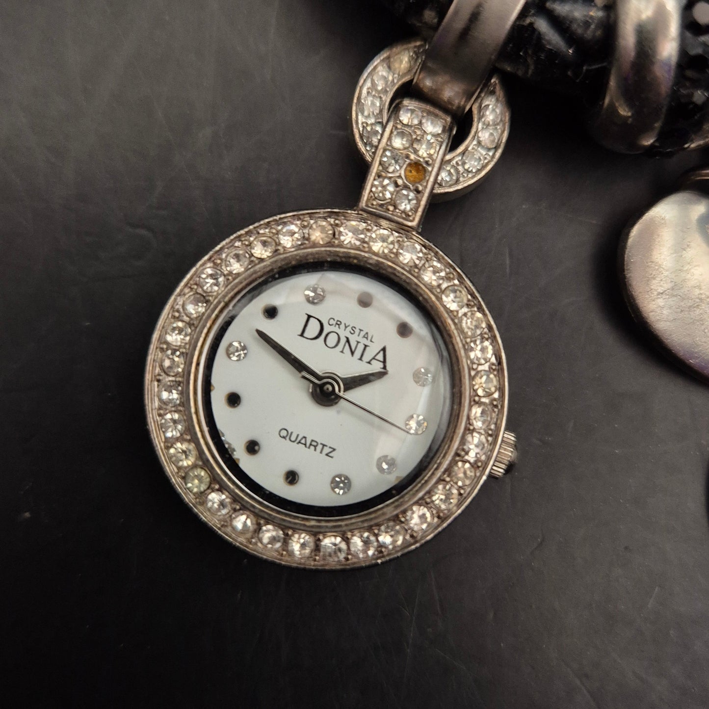 Vintage Damen Charm Armbanduhr mit geflochtenem Lederband - Bild 3