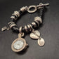 Vintage Damen Charm Armbanduhr mit geflochtenem Lederband - Bild 5