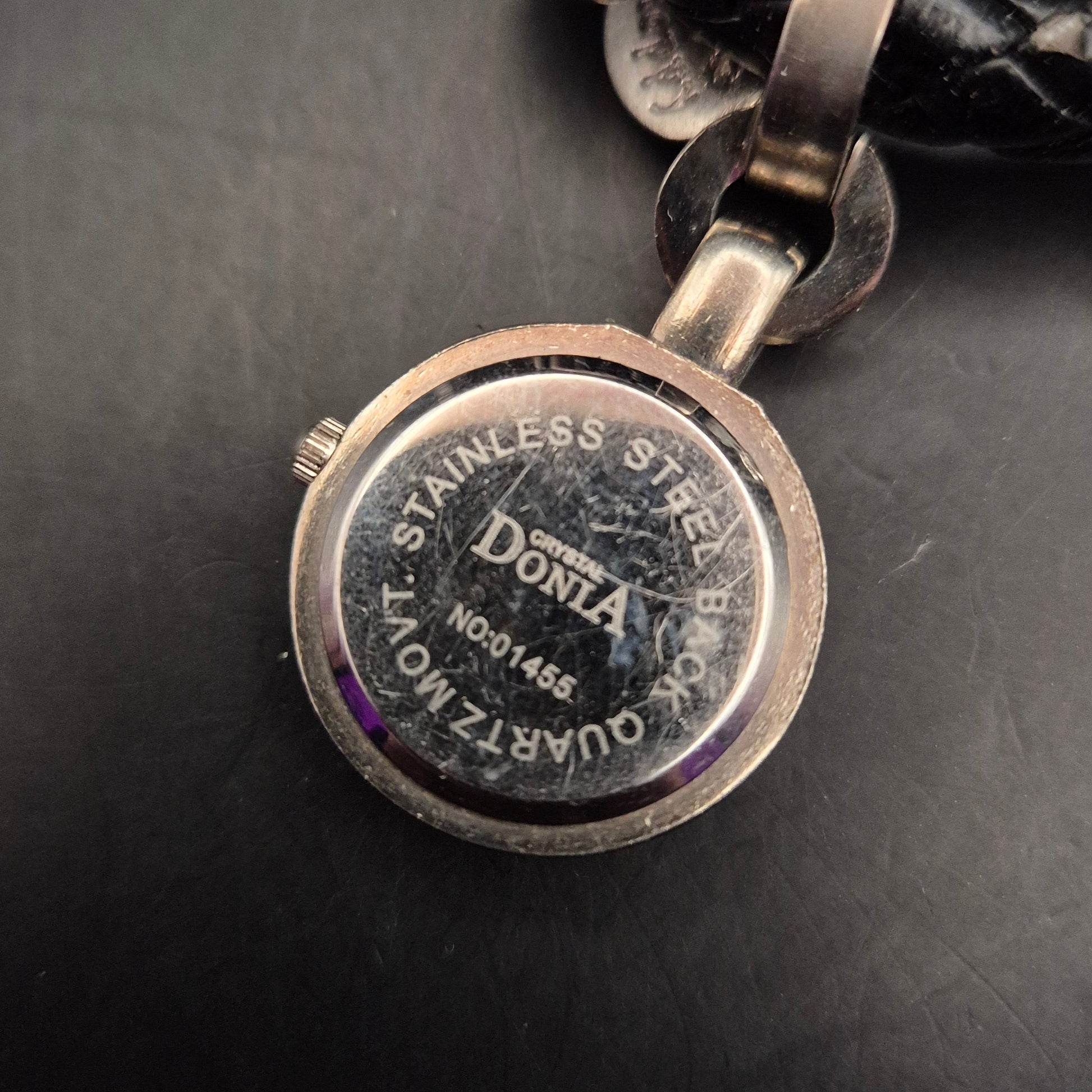 Vintage Damen Charm Armbanduhr mit geflochtenem Lederband - Bild 6