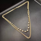 Elegante Goldfarbene Mehrreihige Halskette mit Perlen - Bild 3