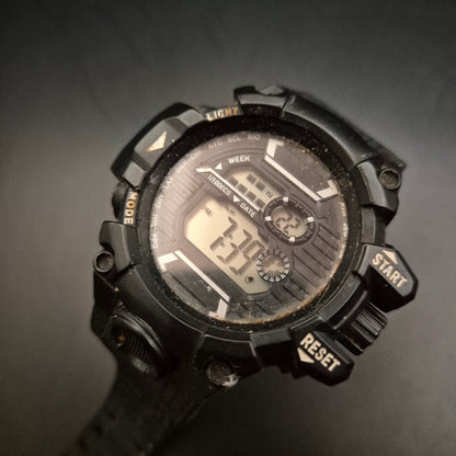Robuste Herren Digitaluhr Schwarz Multifunktions Sportuhr