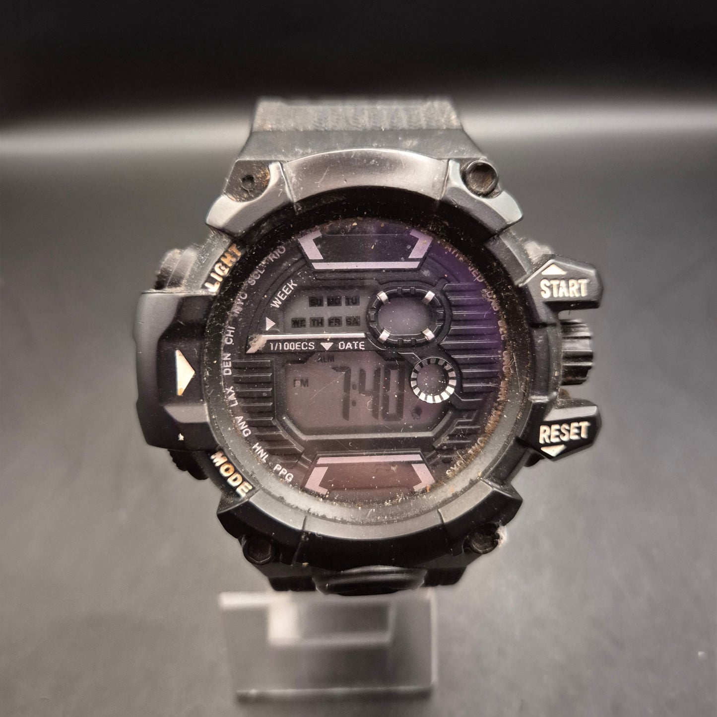 Robuste Herren Digitaluhr Schwarz Multifunktions Sportuhr - Bild 2