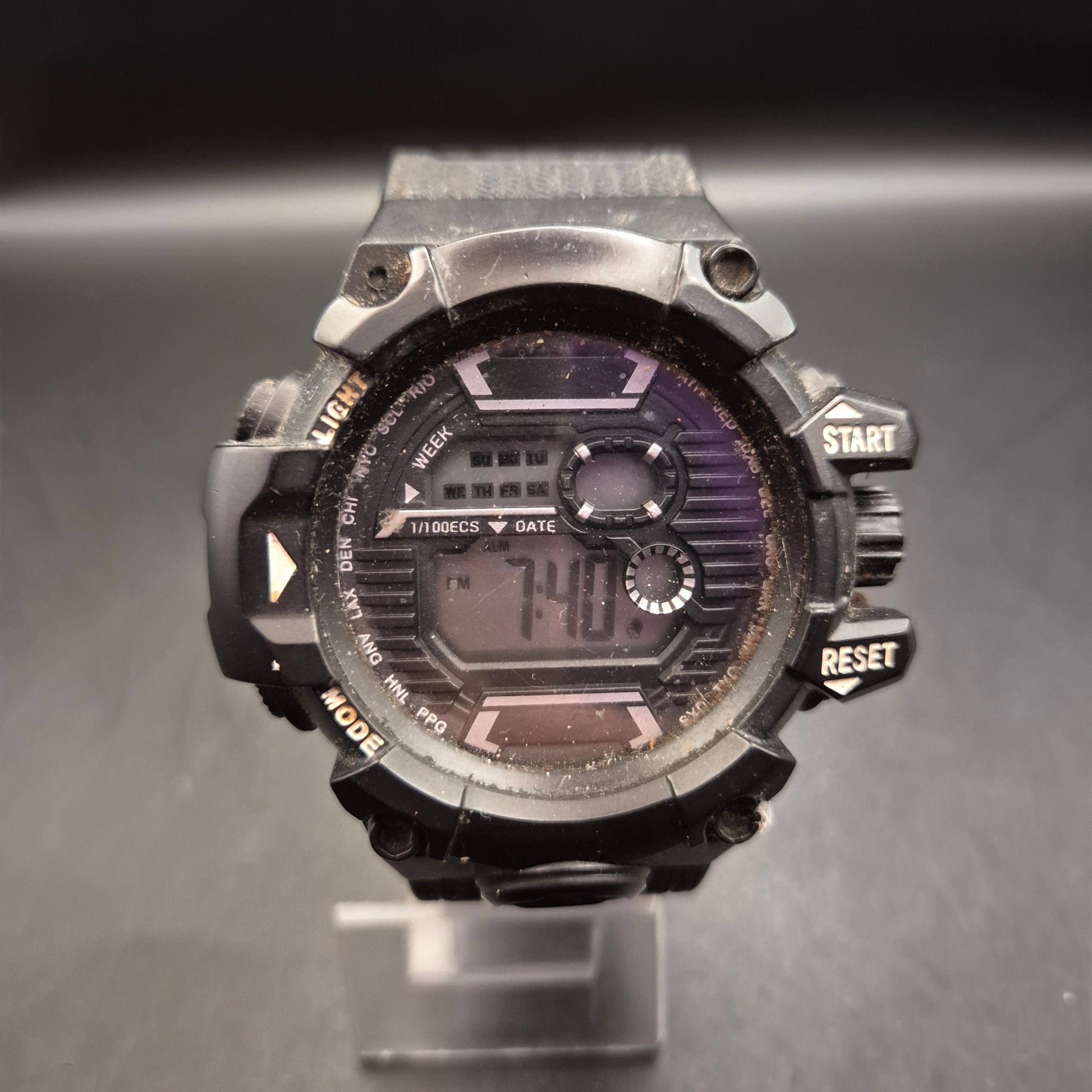 Robuste Herren Digitaluhr Schwarz Multifunktions Sportuhr - Bild 2