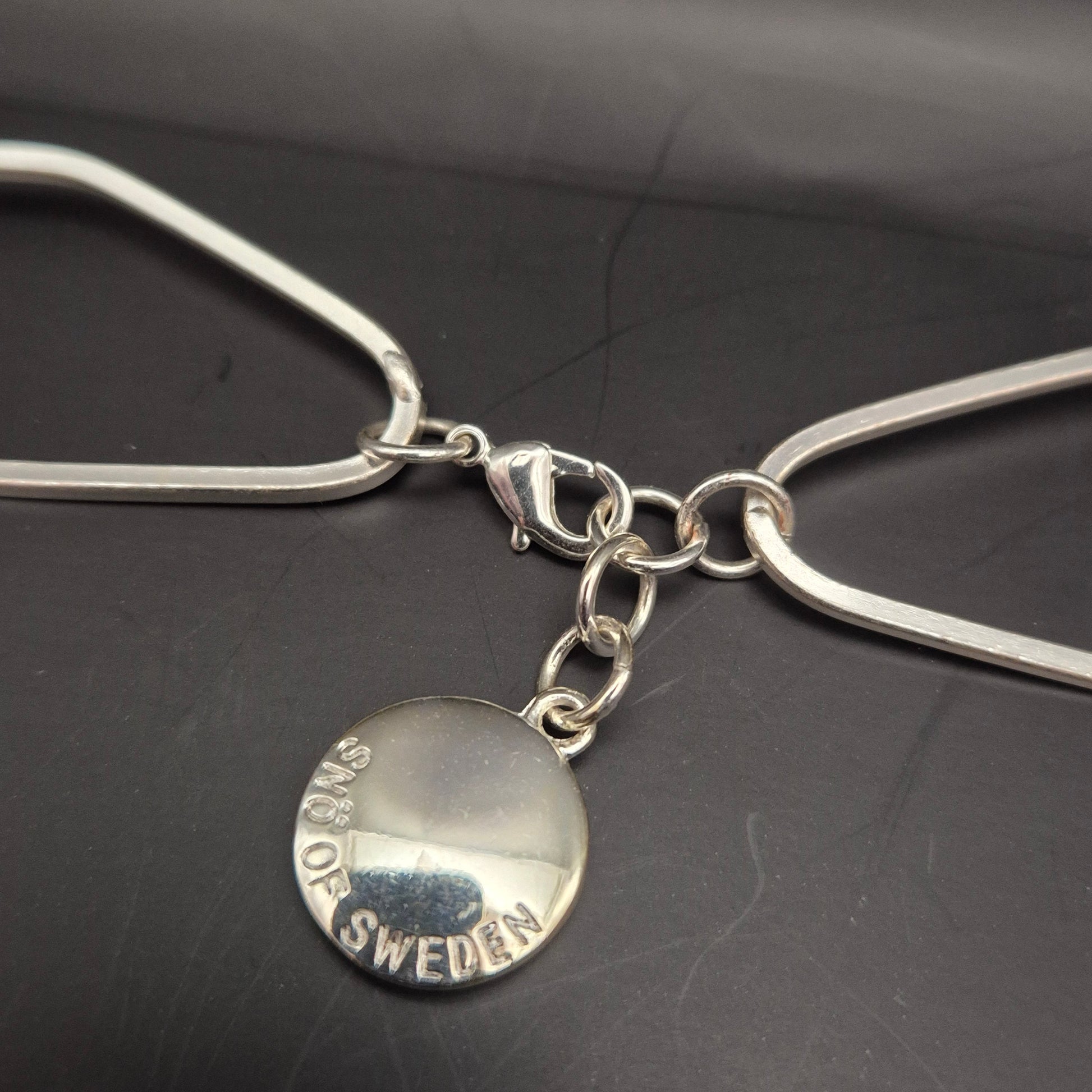 Elegante 925 Sterling Silberkette mit blaugrünem Glasanhänger - Bild 7