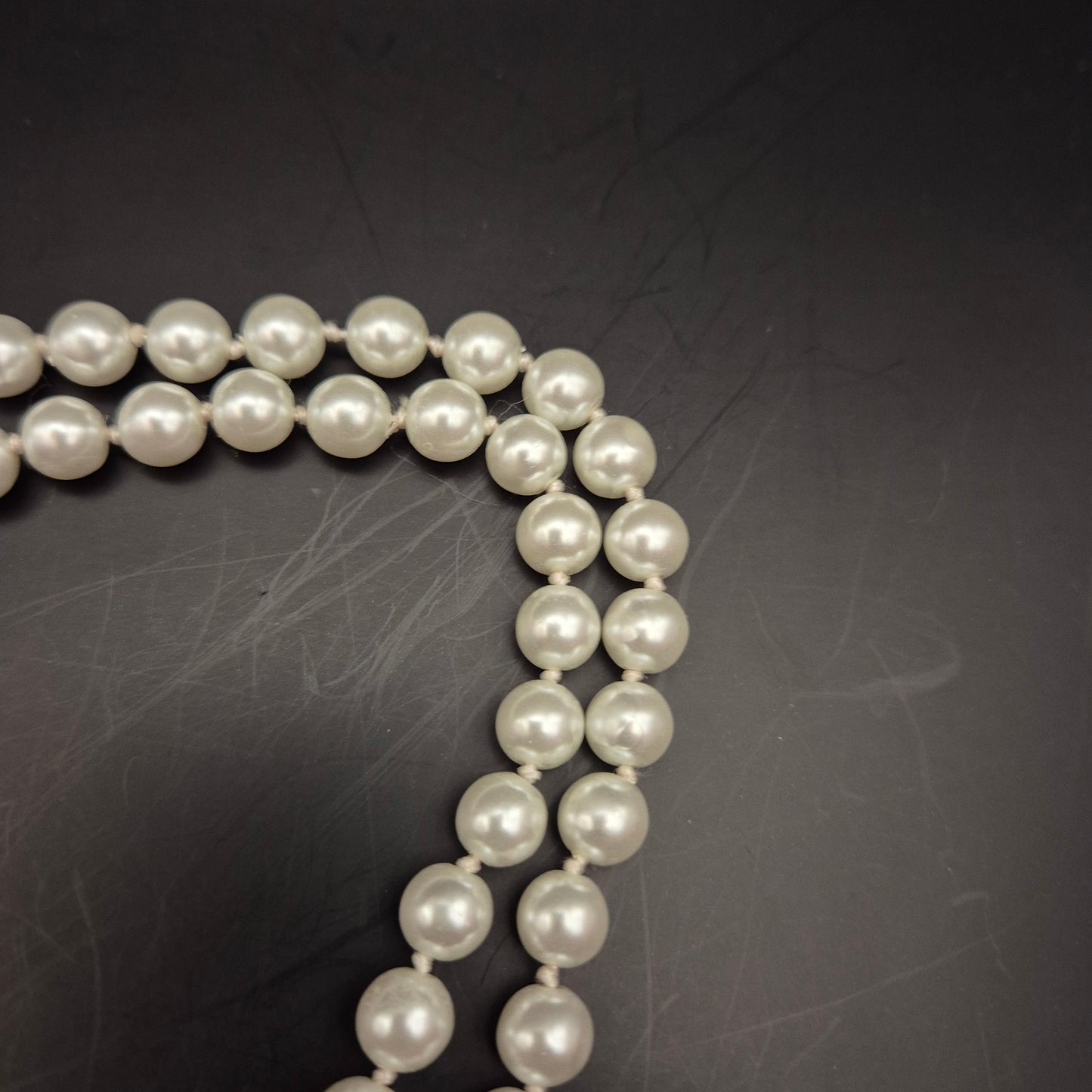 Elegante Vintage Doppelreihige Kunstperlenkette - Bild 5