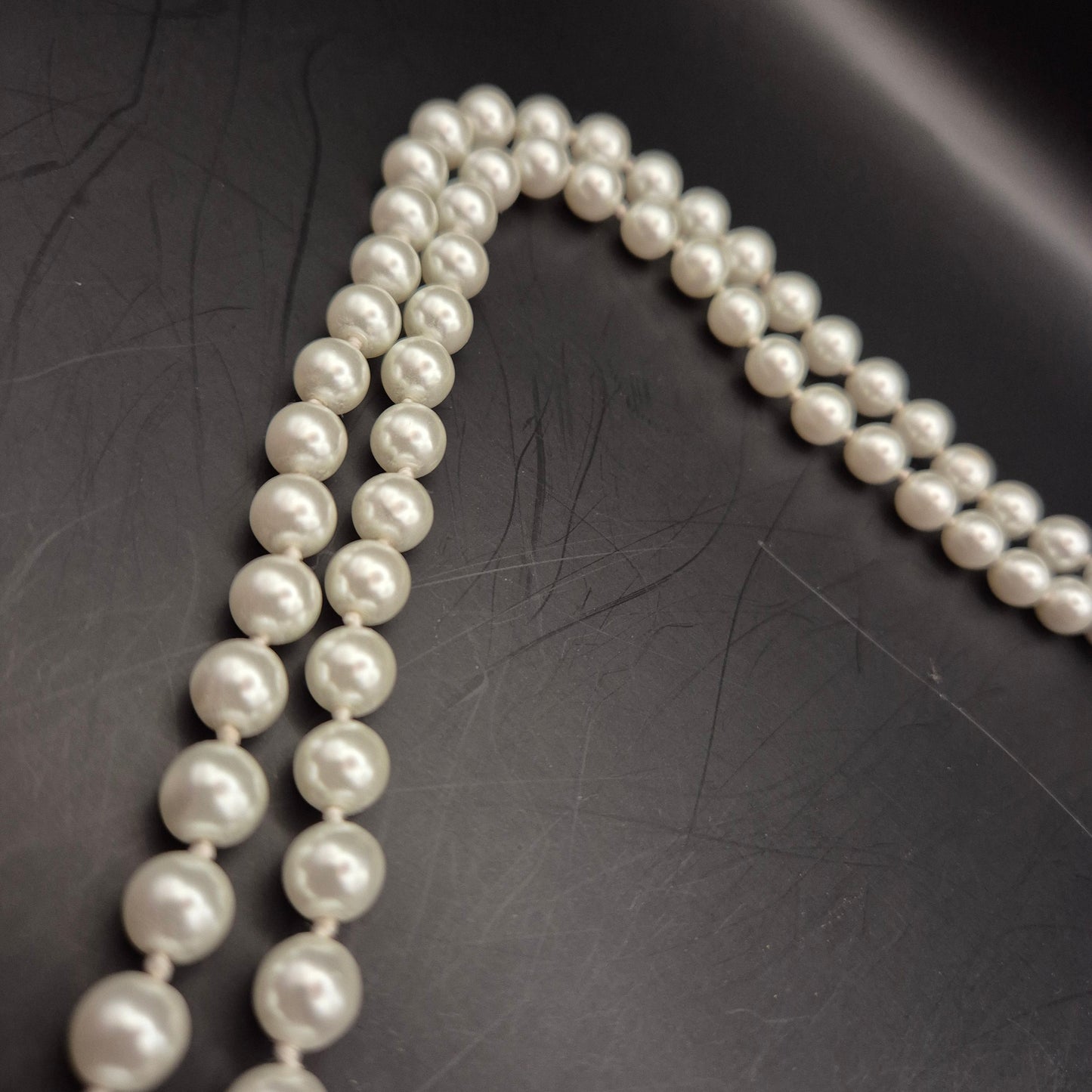 Elegante Vintage Doppelreihige Kunstperlenkette - Bild 6