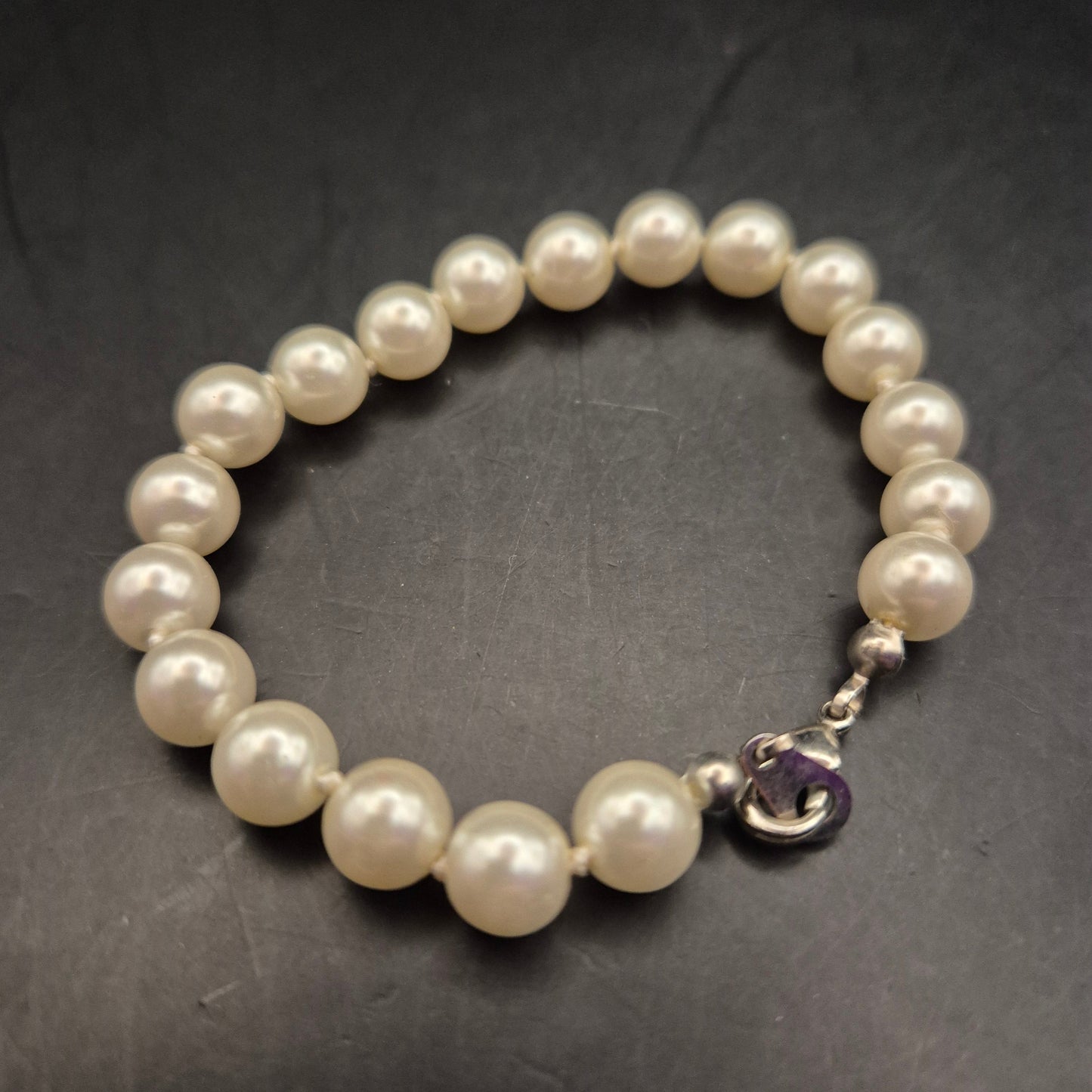 Elegantes Vintage Perlenarmband mit Karabinerverschluss - Bild 2