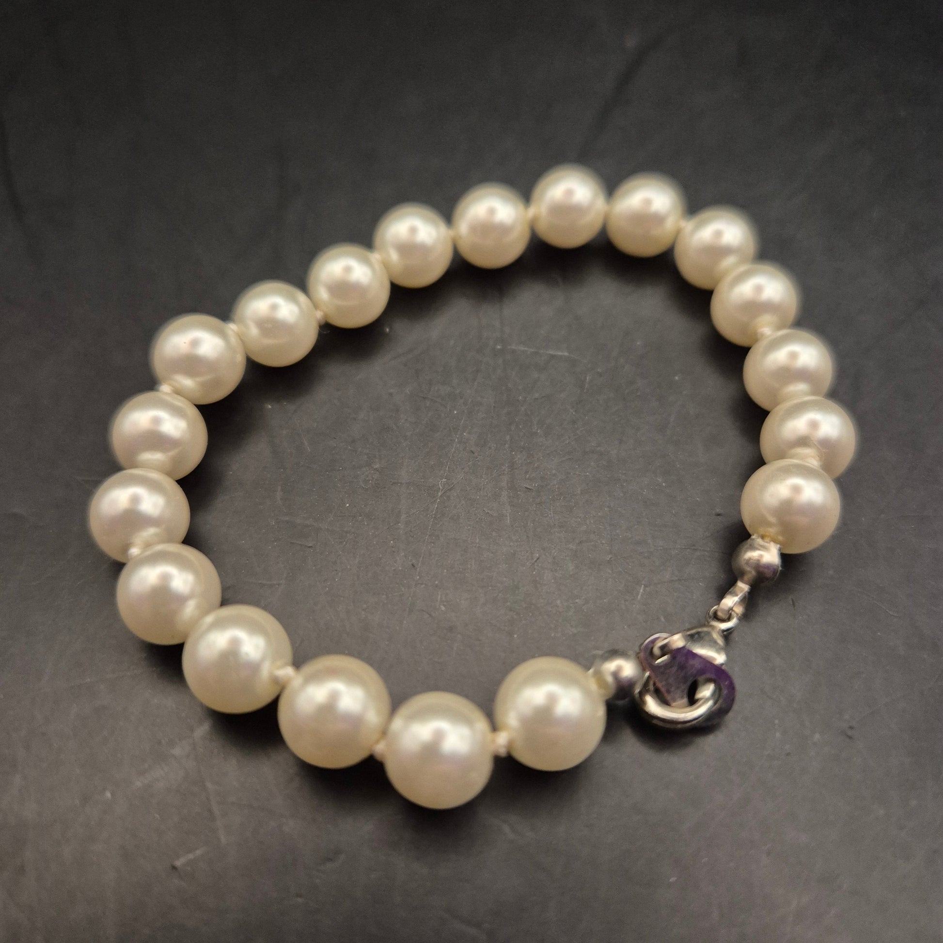 Elegantes Vintage Perlenarmband mit Karabinerverschluss - Bild 2