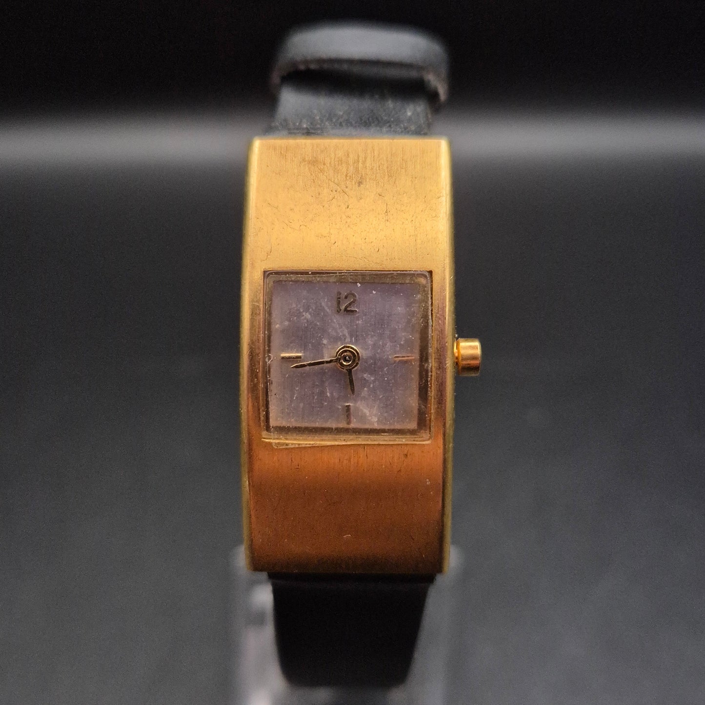 Vintage Damenuhr Goldfarben & Schwarz – Armband defekt - Bild 6