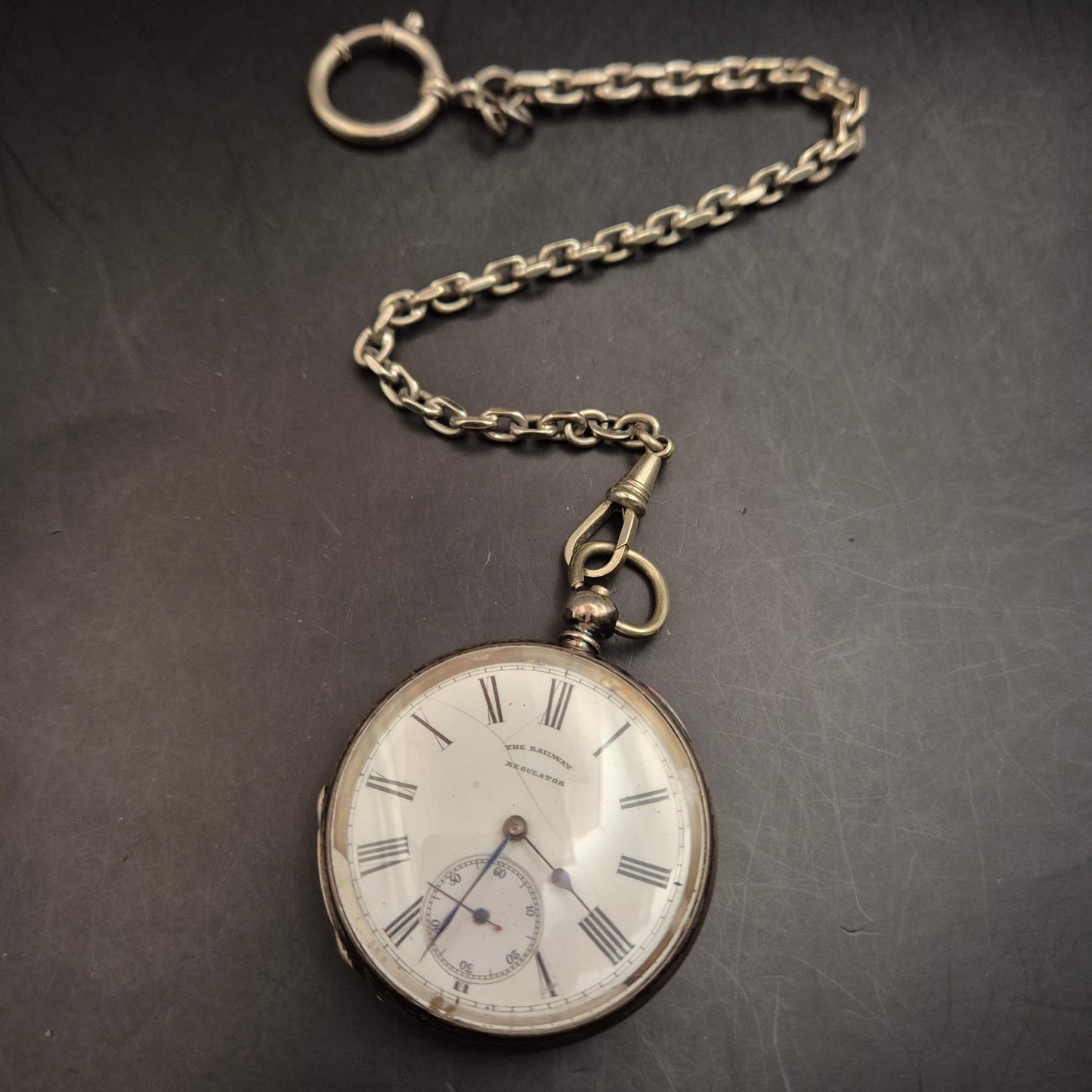 Vintage Taschenuhr "The Railway Regulator" mit Kette