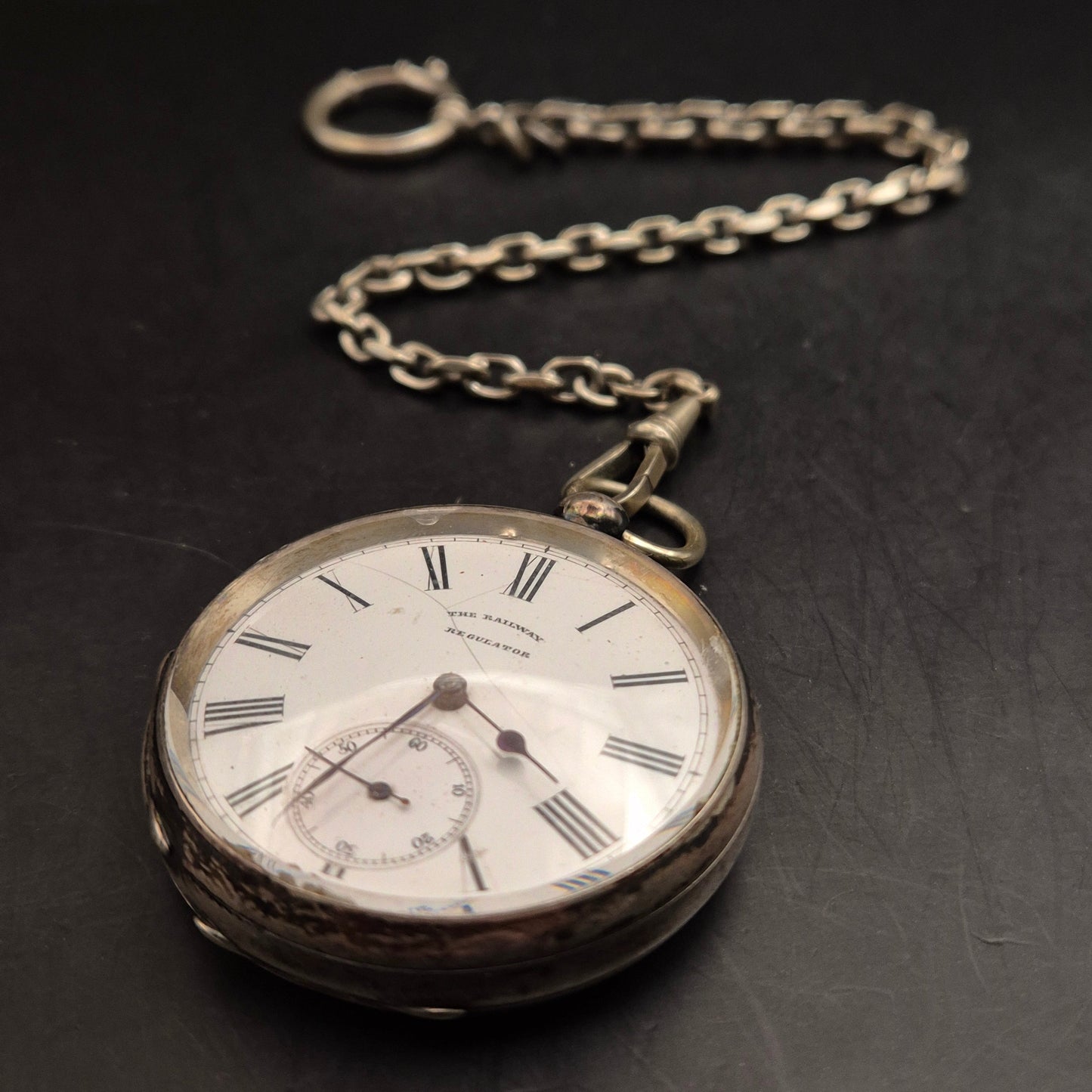 Vintage Taschenuhr "The Railway Regulator" mit Kette - Bild 3