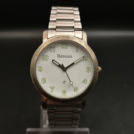Bernini Vintage Quarzuhr mit Edelstahlarmband – Unisex