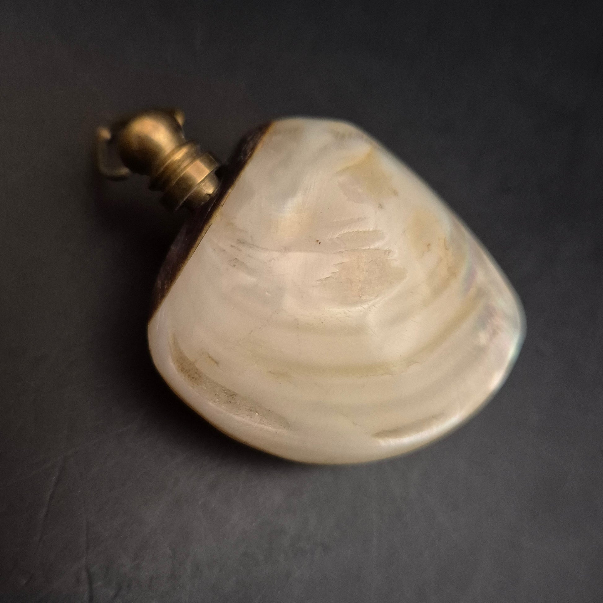 Vintage Perlmutt Anhänger Flakon – Irisierender Muschel-Charme - Bild 3