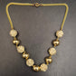 Elegante Vintage Halskette mit goldenen und creme Kugeln - Bild 2