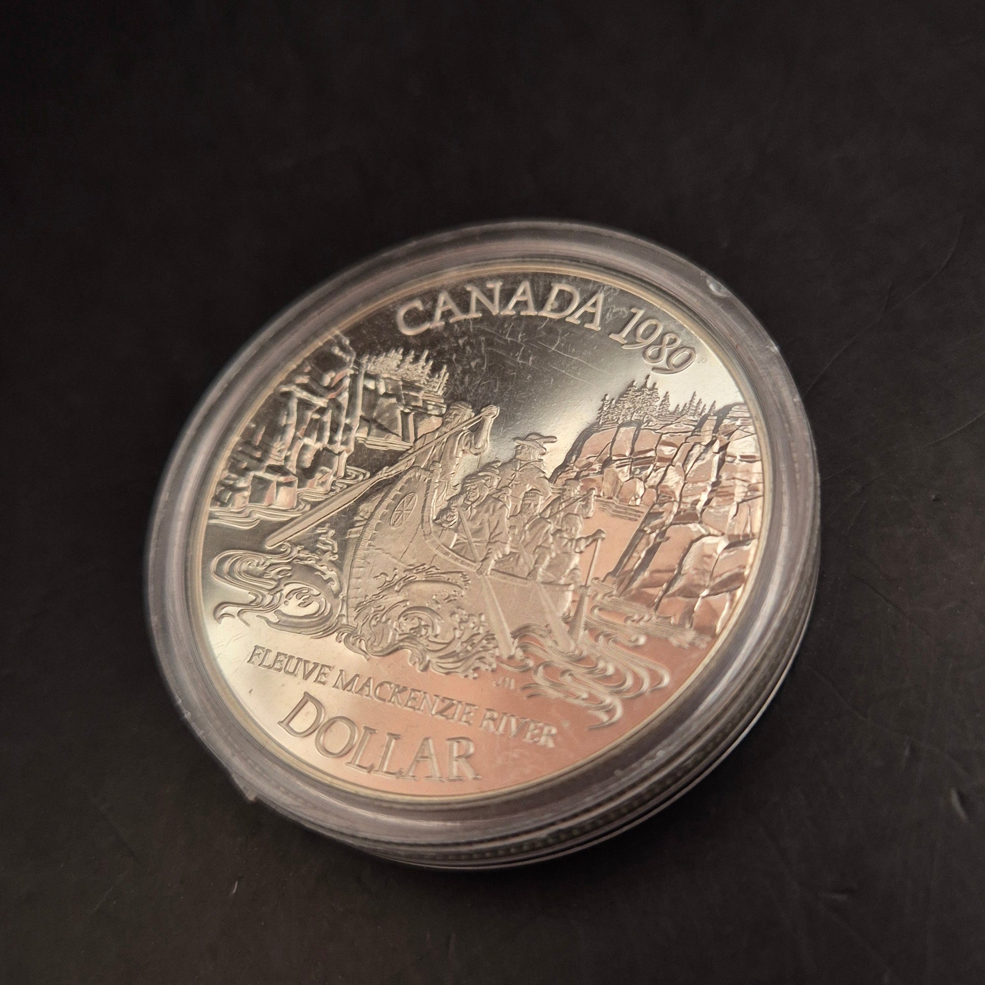 Kanada 1980 Dollar Gedenkmünze: Fleuve Mackenzie River - Bild 3