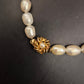 Elegante Vintage Süßwasser Perlenkette mit floralem Goldverschluss - Bild 6