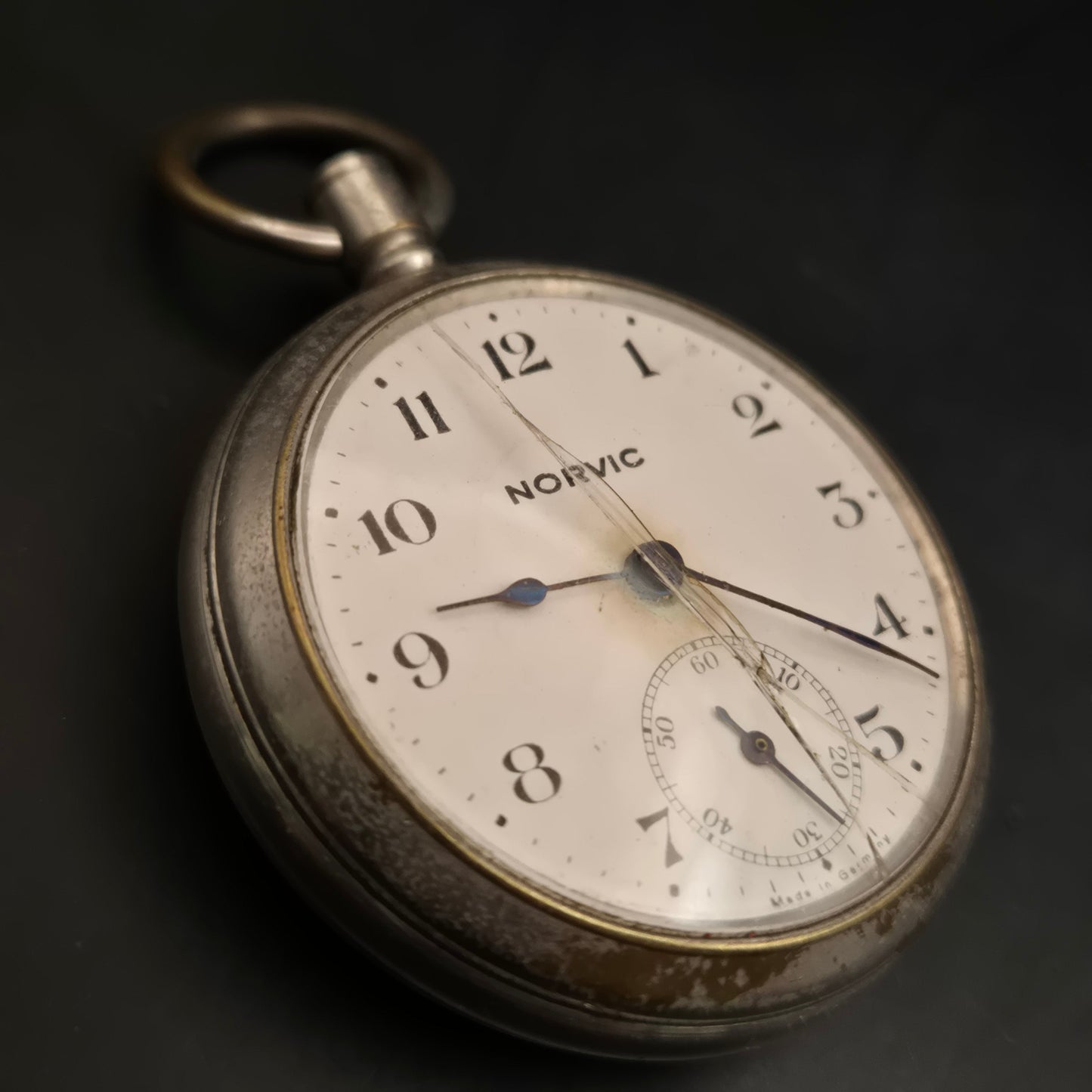 Vintage NORVIC Taschenuhr, defekt - für Ersatzteile
