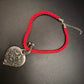 Vintage Herz-Anhänger Halskette mit Rotem Band - Romantische Vögel - Bild 5