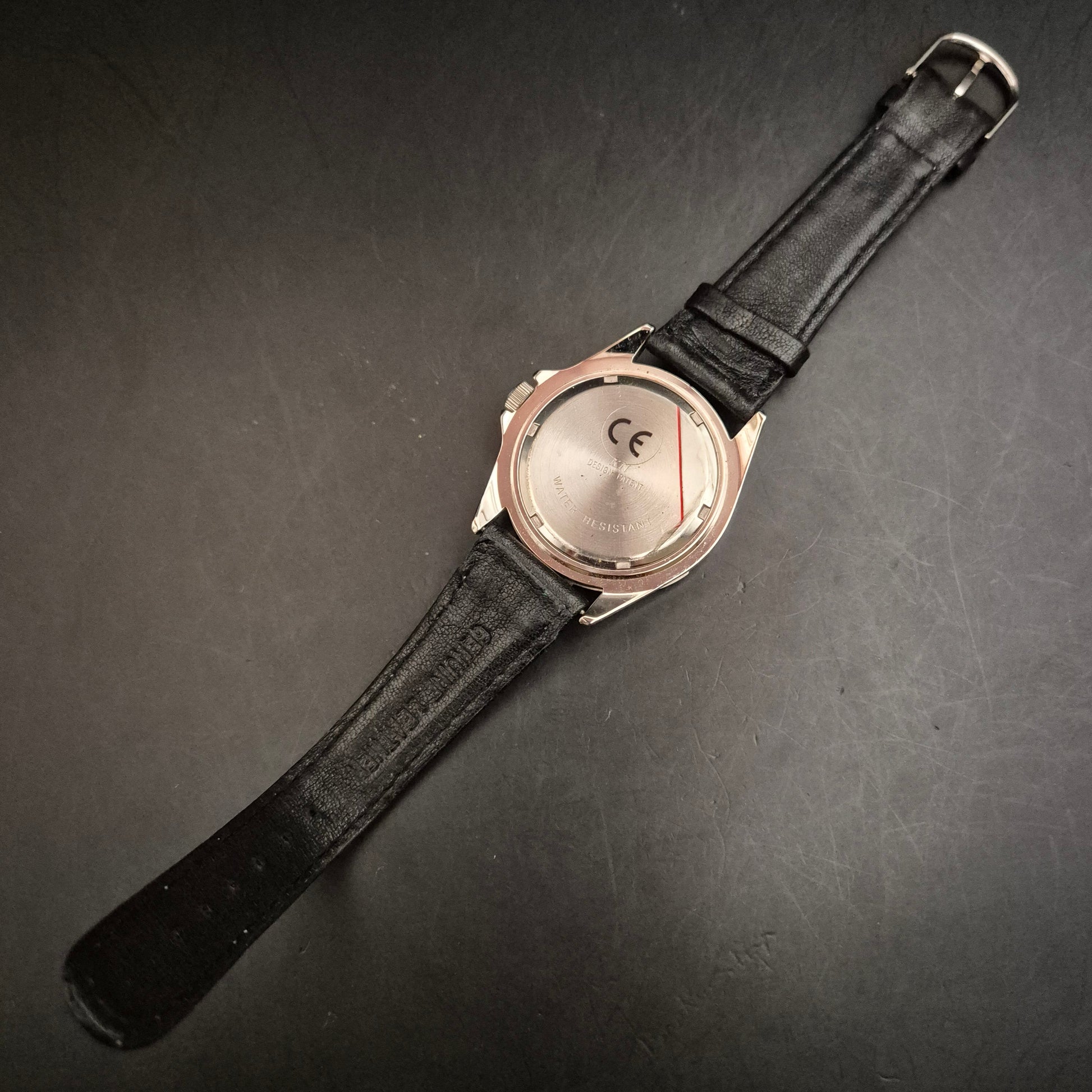 Sportliche Vintage Armbanduhr 'aachen 2000' mit Lederarmband - Bild 3