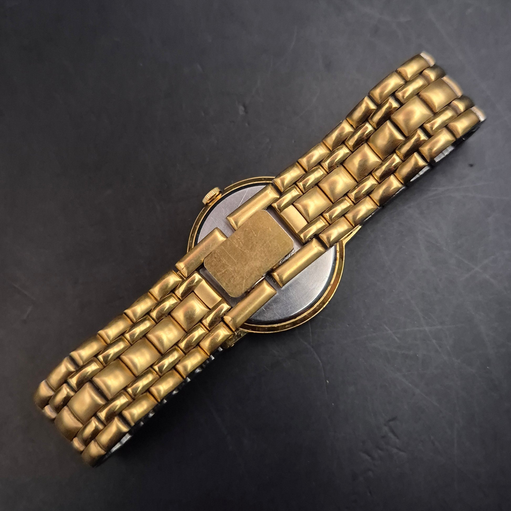 Vintage Pulsar Quarz Uhr Herren goldfarben mit Datum - Klassisch elegant - Bild 4