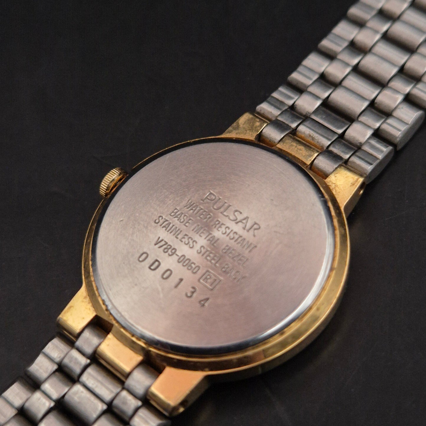 Vintage Pulsar Quarz Uhr Herren goldfarben mit Datum - Klassisch elegant - Bild 7