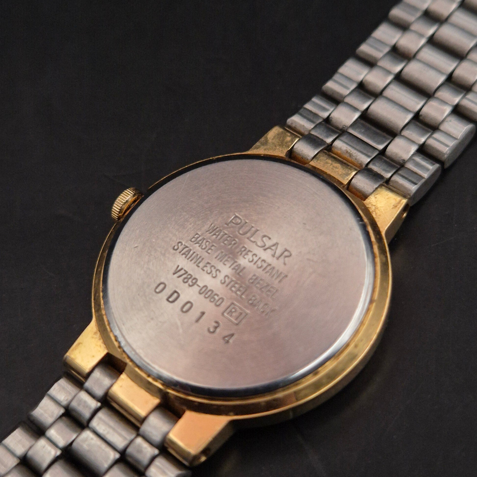 Vintage Pulsar Quarz Uhr Herren goldfarben mit Datum - Klassisch elegant - Bild 7