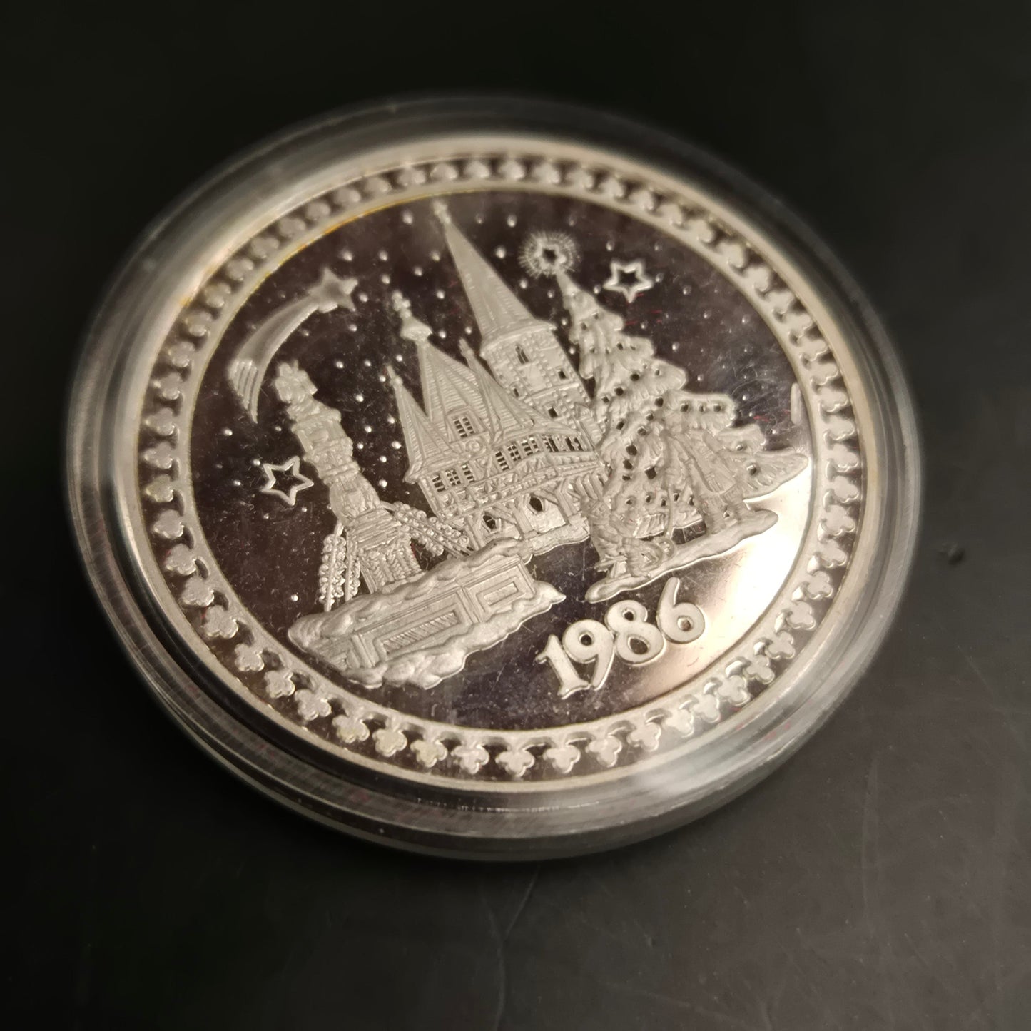 Vintage Gedenkmedaille Winterzauber 1986