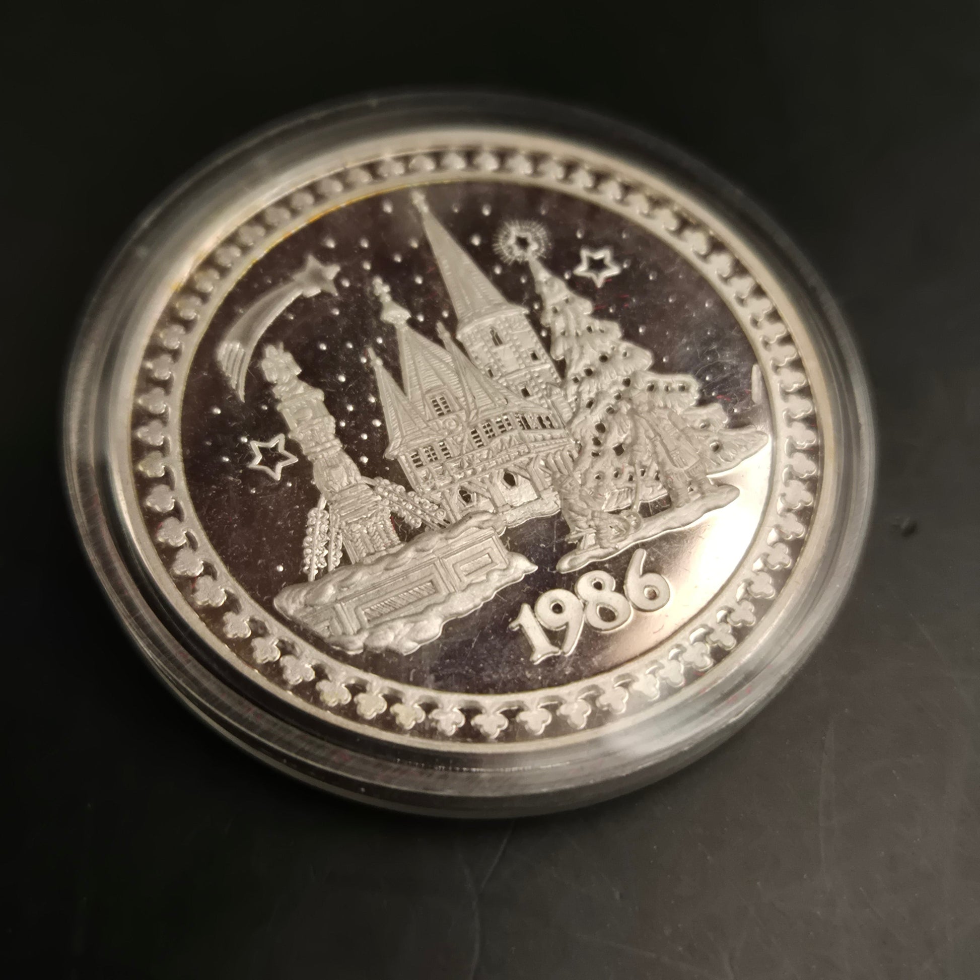 Vintage Gedenkmedaille Winterzauber 1986