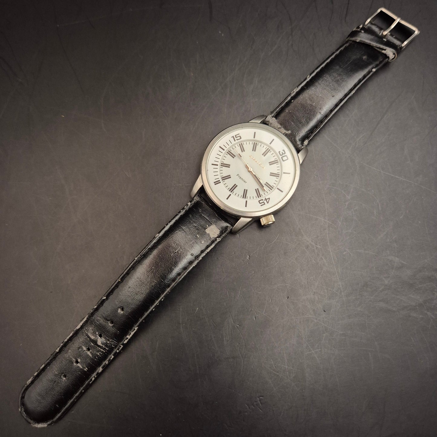 Speedster Premier Armbanduhr - Vintage Quarz Uhr mit Lederband - Bild 2