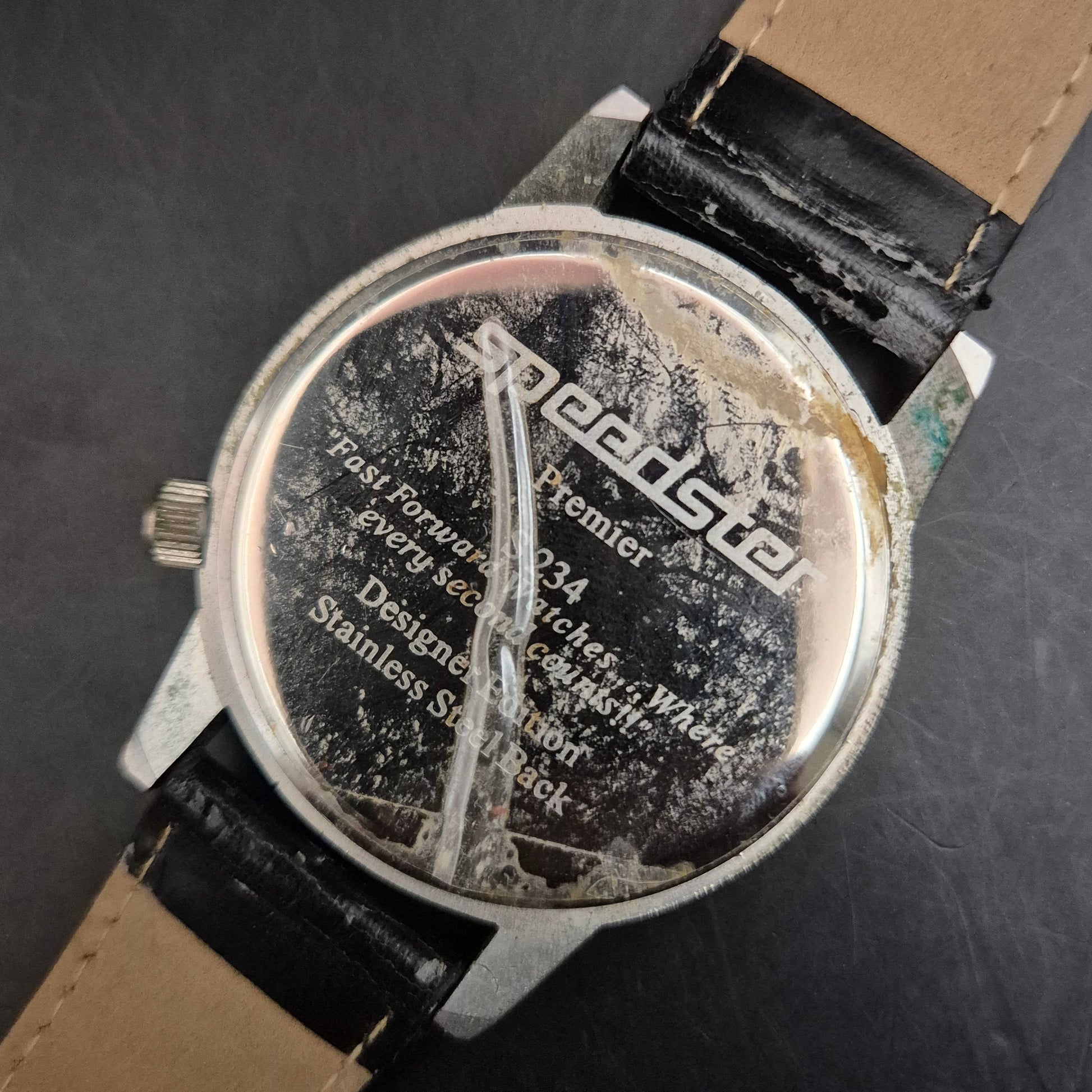 Speedster Premier Armbanduhr - Vintage Quarz Uhr mit Lederband - Bild 4