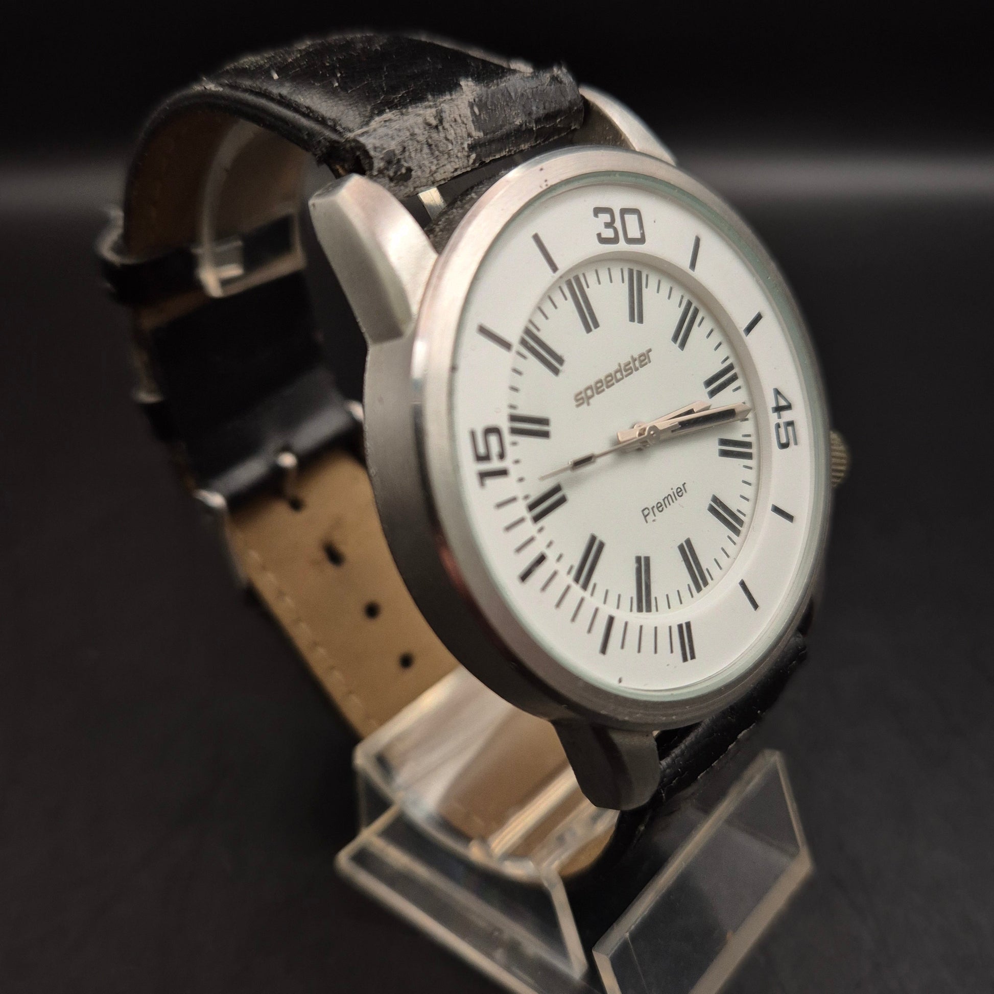 Speedster Premier Armbanduhr - Vintage Quarz Uhr mit Lederband - Bild 7