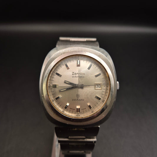 Vintage ZenRa Safari Automatic Herrenuhr – Defekt (FES4774)